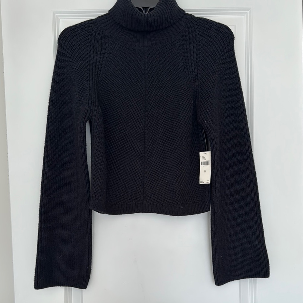 Women's Anthropology Black Turtleneck Sweater